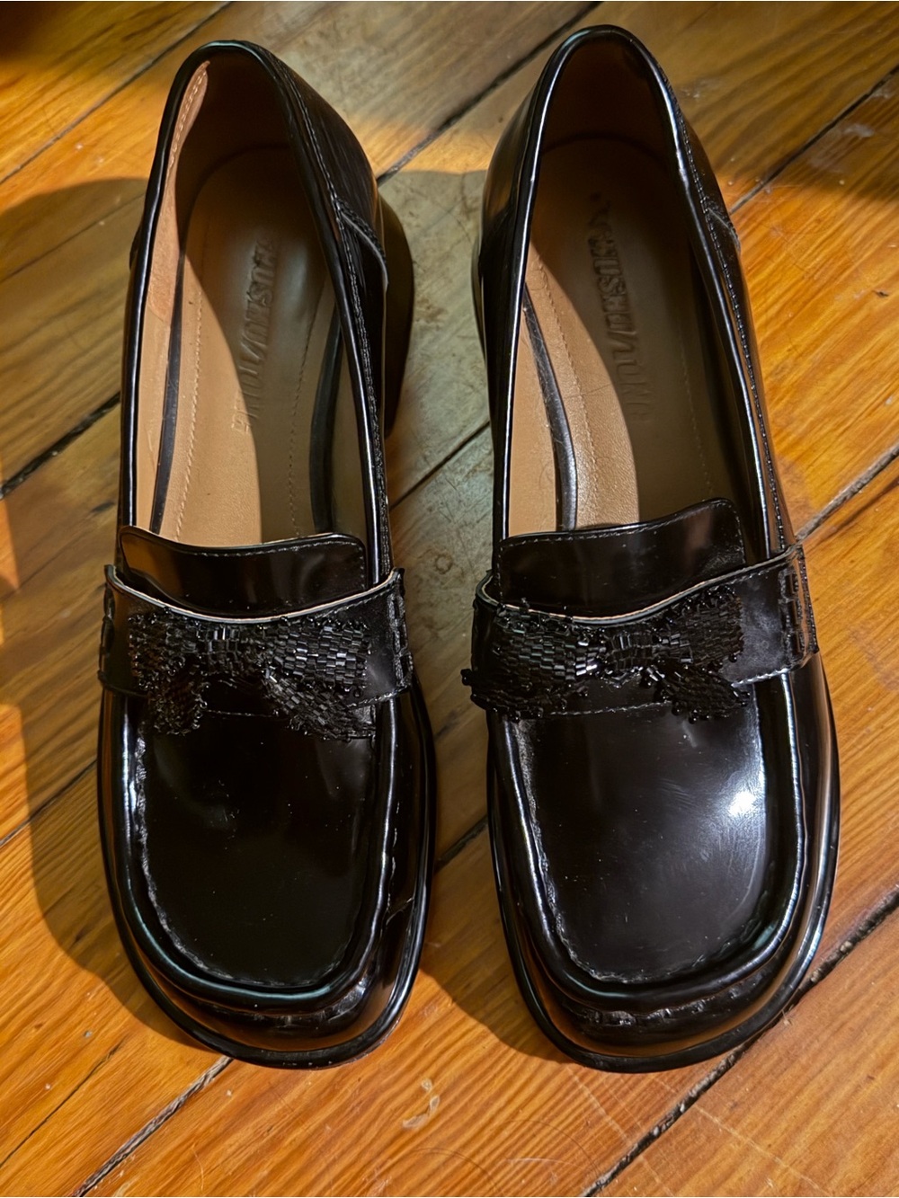 SHUSHU/TONG Double Upper Loafers - Black